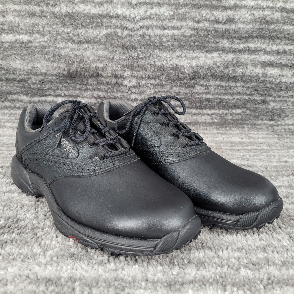FootJoy Golf Shoes Mens 9M Black Leather Spiked Cleats 45449 Brogue Detail